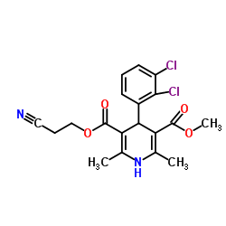 4-(2,3-Dichloro-phenyl)-2,6-dimethyl-1,4-dihydro-pyridine-3,5-dicarboxylic acid 3-(2-cyano-ethyl) ester 5-methyl ester