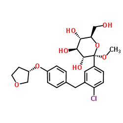 Methyl 1-C-[4-chloro-3-[[4-[[(3S)-tetrahydro-3-furanyl]oxy]phenyl]methyl]phenyl]-alpha-D-glucopyranoside