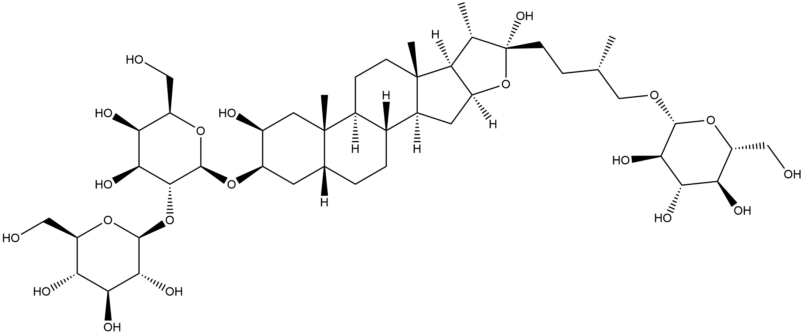 β-D-Galactopyranoside, (2β,3β,5β,22α,25S)-26-(β-D-glucopyranosyloxy)-2,22-dihydroxyfurostan-3-yl 2-O-β-D-glucopyranosyl-