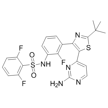 N-(3-(5-(2-Aminopyrimidin-4-yl)-2-(tert-butyl)thiazol-4-yl)-2-fluorophenyl)-2,6-difluorobenzenesulfonamide